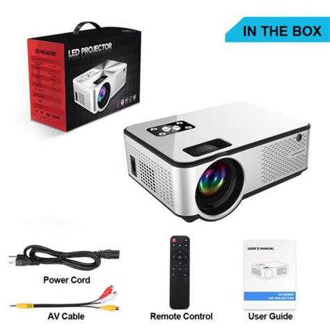 Tragbarer HD 720p 2800 Lumen Projektor 120-Zoll-Display - KENTFAITH