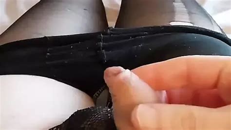Smooth Sissy Cums In New Sheer Tights Panties Shemale Small Cock Porn Feat Cindy Belfast