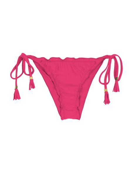 Triangle Bikini Bottom With Wavy Edges Fuchsia Bottom Olinda Eva