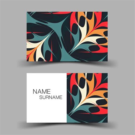 Premium Vector | Business card design for contact colorful Editable ...