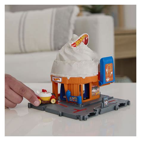 Hot Wheels City Downtown Ice Cream Shop Thimble Toys