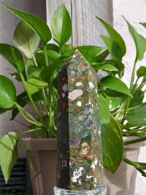 Rainforest Jasper Tower Rhyolite Jasper Rhyolite Crystal Etsy
