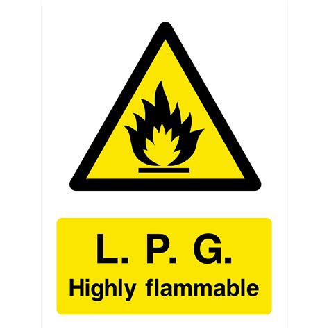 Lpg Highly Flammable Warning Sign Safety Signs Personalized Signs