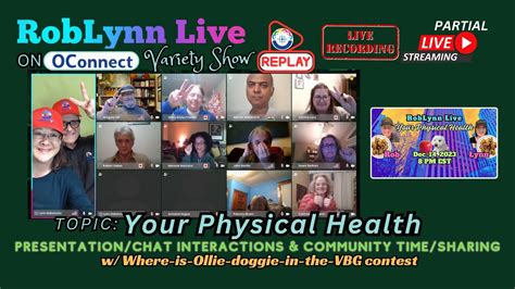 Your Physical Health RobLynn Live OCONNECT Dec 14 2023 Replay Chat