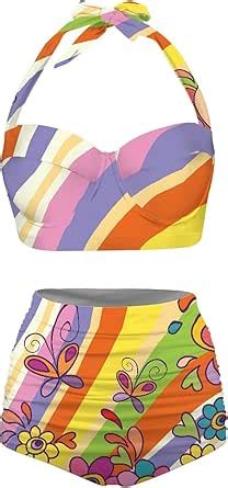 Amazon Jndtueit Butterfly Conjunto De Bikini Retro Con Volantes