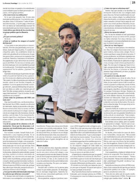 Ainoha On Twitter RT Jc Gazmuri 1 5 Hoy Latercera Entrevista A