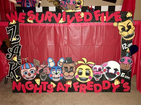 Fnaf Birthday Photo Frame Made Out Of Cardboard Birthday Photo Frame