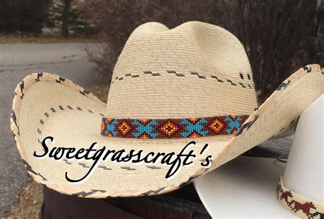 Custom Beaded Cowboy Hat Band Sweetgrass Crafts