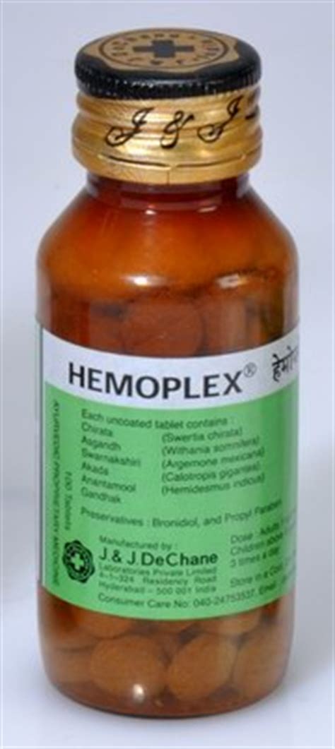 Hemoplex Tablets (100 Tablets) by J&J DeChane at Madanapalas