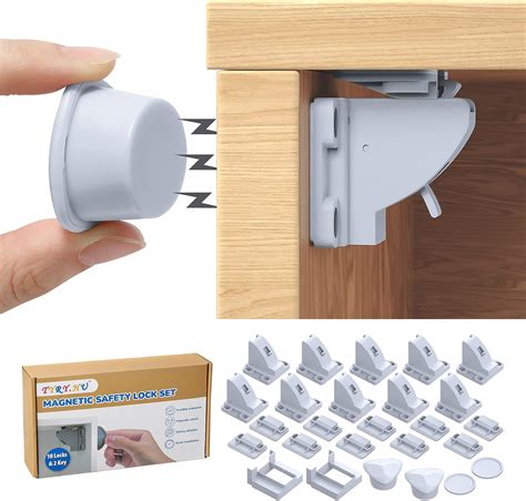 TYRY HU Sécurité Bébé Placard Bloqué Porte Magnetique 10 serrures 2