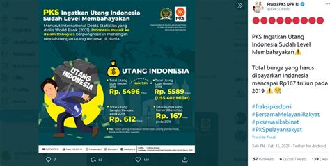 Utang Luar Negeri Ri Nyaris Meroket Ke Angka Rp Triliun Fraksi