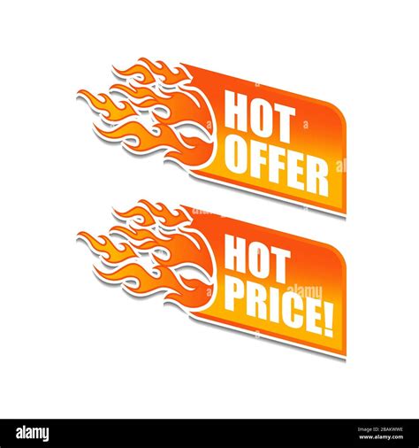 Hot Price And Hot Offer Labels Vector Stock Vector Image Art Alamy