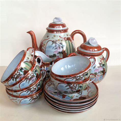 Винтаж: Чайный сервиз на 6 персон Япония костяной фарфор в интернет ...