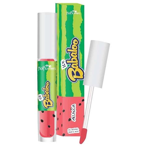 Gloss Ice Babaloo Melancia Vibra e Gela Lábios Hidratados e Cheios de Brilho Hot Flowers