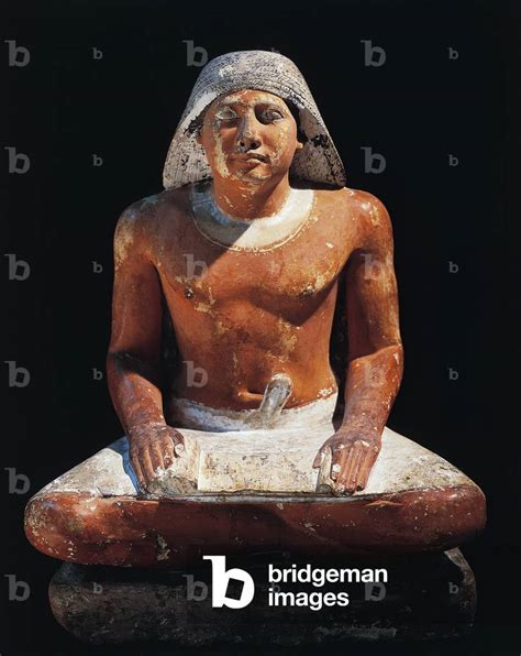 Image Of Ancient Egypt Statue Of A Seated Scribe From The Necropolis