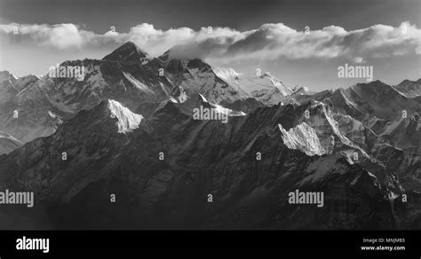 Mount Everest The Himalaya Range Nepal Asia Stock Photo Alamy