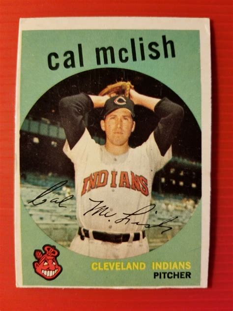 Vintage Cal Mclish Cleveland Indians Topps Mlb Baseball Ebay