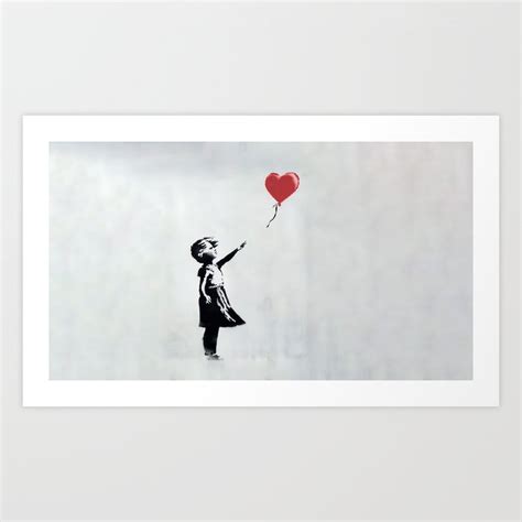 Girl With Red Balloon Banksy Art Print by Fine Art Design And ...