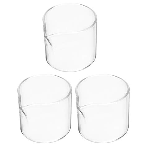 3pcs Glass Pitcher Small Creamer Pitcher Milk Glass Latte Art Pitcher