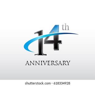 Years Anniversary Template Logo Swoosh Stock Vector Royalty Free