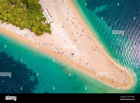 The Golden Horn or Zlatni Rat beach near the town of Bol on the ...