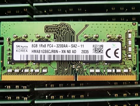 SK HYNIX HMA81GS6CJR8N-XN 8GB 3200Mhz DDR4 PC4-25600 1Rx8 PC4-3200AA-S ...