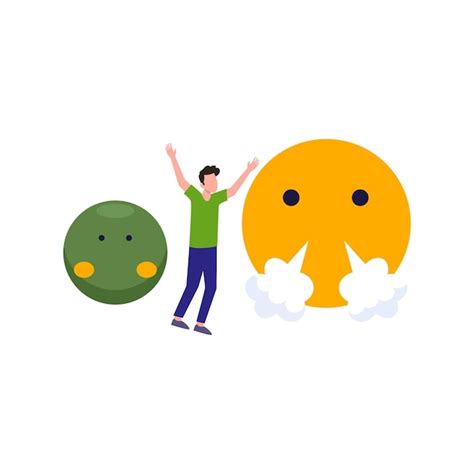 Niño mirando emoji enojado Vector Premium