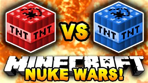 Minecraft RED VS BLUE NUKE WARS Crazy TNT Battles W Preston