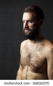 Shirtless Bearded Good Looking Man Naked Stock Photo Shutterstock