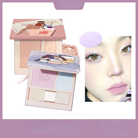 NONO NOTES Sweetheart Recipe Blush Peach Highlight One Plate Repairing Nude Makeup Natural Sun