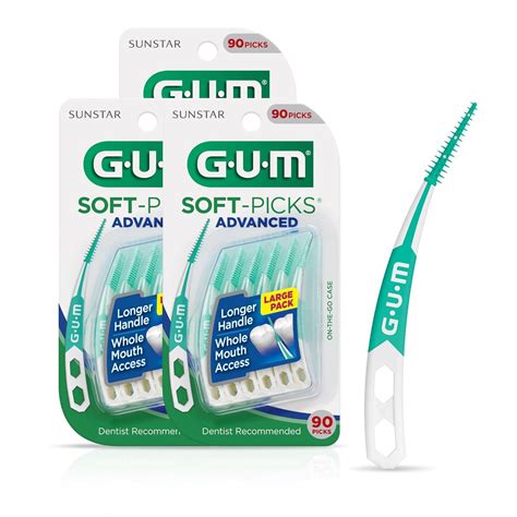 GUM Soft-Picks Advanced, Easy to Use Dental Picks for Teeth Cleaning