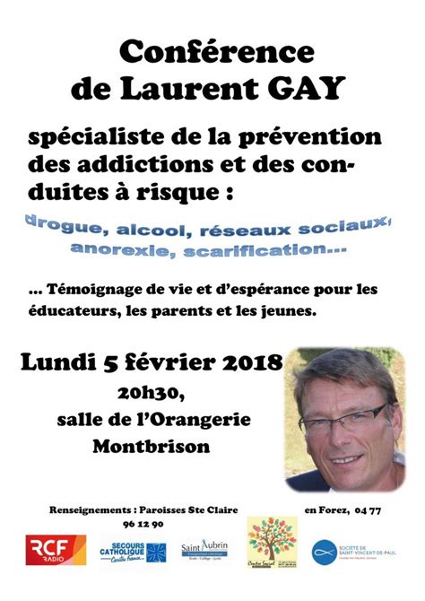 Conférence de Laurent Gay à Montbrison 42 le 5 février 2018 InfoCatho