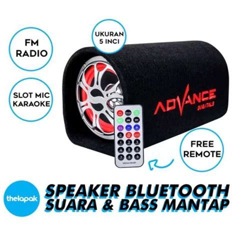 Promo SPEAKER BLUETOOTH AKTIF ADVANCE T101BT PORTABLE SUBWOOFER KARAOKE