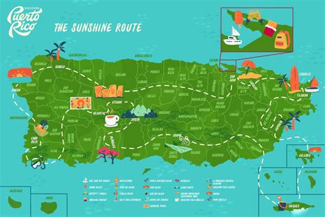 Tourist Map Of Puerto Rico Silva Dulcinea