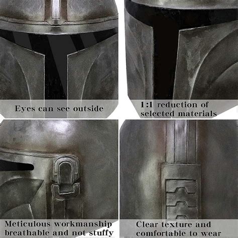 SW Mandalorian Helmet Mando Full Head Mask Mandalorian Costume