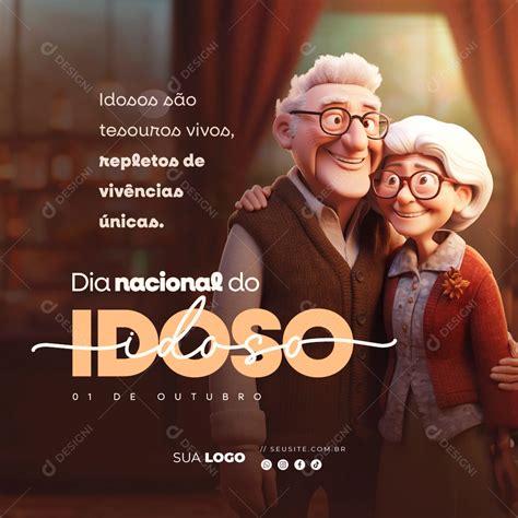Dia Do Idoso Desenho - Dia Nacional do Idoso 01 de Outubro Social Media PSD Editável [download ...