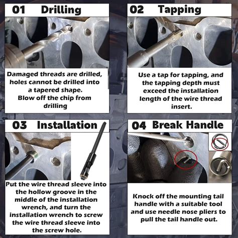 M X Metric Head Bolt Thread Repair Kit S For Gm Cadillac Honda