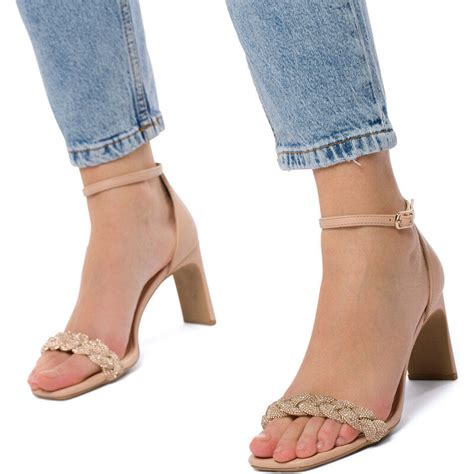 Sandali Nude Da Donna Con Tacco Cm E Strass Gioiello Swish Jeans Stileo It
