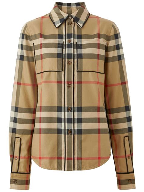 Burberry Hemd Mit Vintage Check Nude Farfetch De