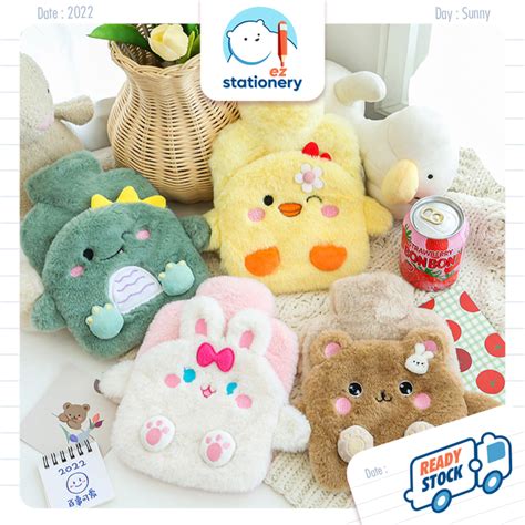 Ready Stock Cute Hot Water Bag With Pocket Plush Hot Water Bottle Bag Handwarmer Tungku Air