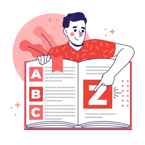 vector hand drawn glossary illustration