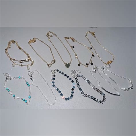 Jewelry Assorted Anklets Gold And Silver Poshmark