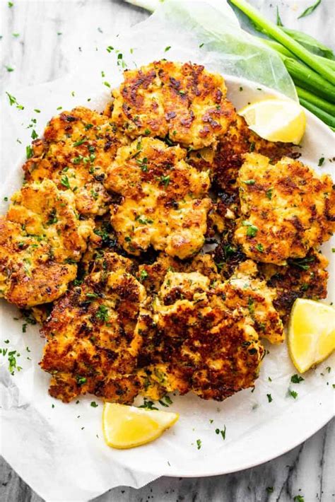 Cheesy Zucchini Chicken Fritters Recipe Diethood