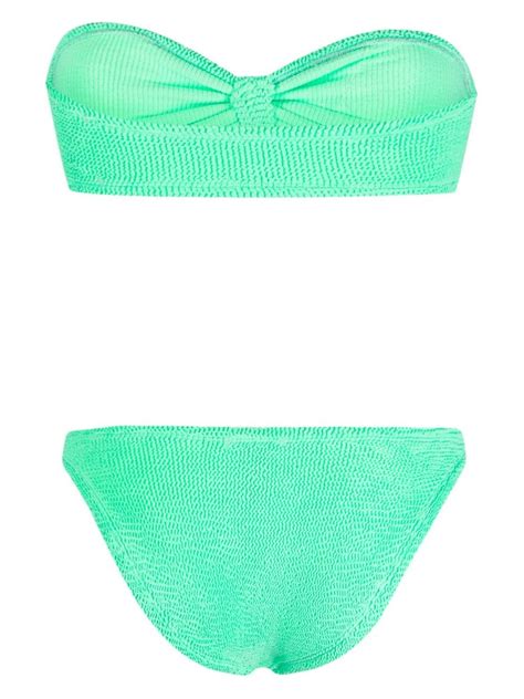 Hunza G Jean Bikini Set In Green Modesens