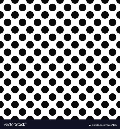 Seamless black white polka dot pattern Royalty Free Vector