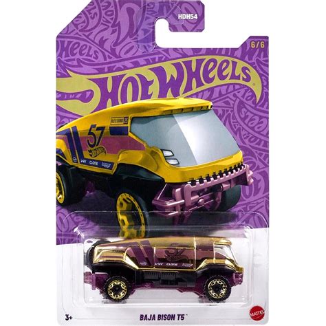 Hot Wheels Baja Bison T5 Chase Aniversário 57 Anos Roxo e Dourado JDM25 Shopee Brasil