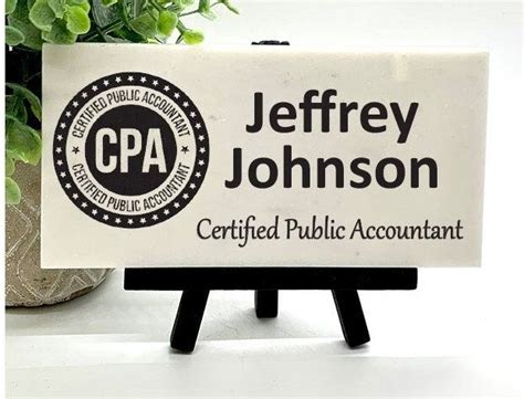 Cpa Desk Sign Certified Public Accountant Name Plate Marble Stone