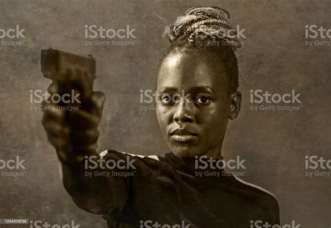 Hollywood Movie Style Portrait Of Young Attractive And Confident Black