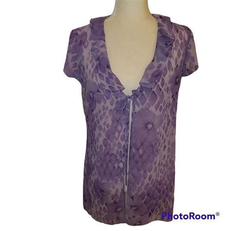 Victoria S Secret Purple Floral Tie Lingerie M Gem