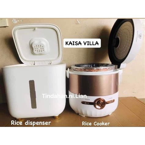 Aesthetic Rice Cooker And Rice Dispenser Set Kaisa Villa Shopee